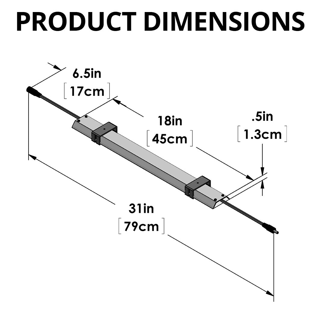 Full Spectrum linkable LED Light Bar Without Power Source